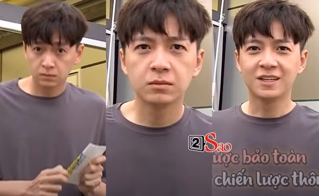 Suýt không nhận ra Ngô Kiến Huy với gương mặt lúc sáng sớm ngủ dậy. Có vẻ như nam ca sĩ đã có một đêm không thực sự ngon giấc, đôi mắt như muốn sụp xuống.