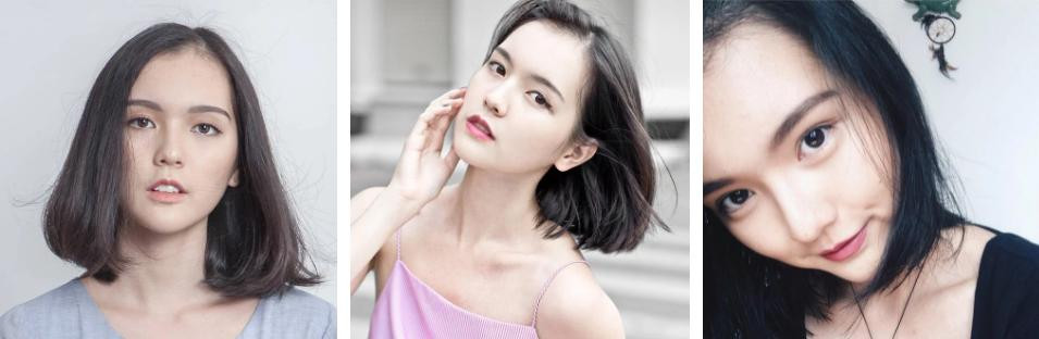 Không chỉ trán dô, vùng tóc của Hải Tú còn có dấu hiệu "bò liếm", tạo nên một vùng xoáy trắng ngay mặt tiền visual, khiến cô nàng không thể giấu khối tài sản bạc tỷ của mình đi đâu.