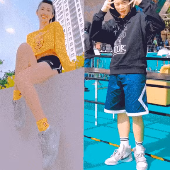 Cụ thể, khá nhiều lần, cư dân mạng phát hiện ra Karik và Thuý Ngân ăn vận đồ đôi từ nhẫn, mũ, giày tới trang phục quần áo.