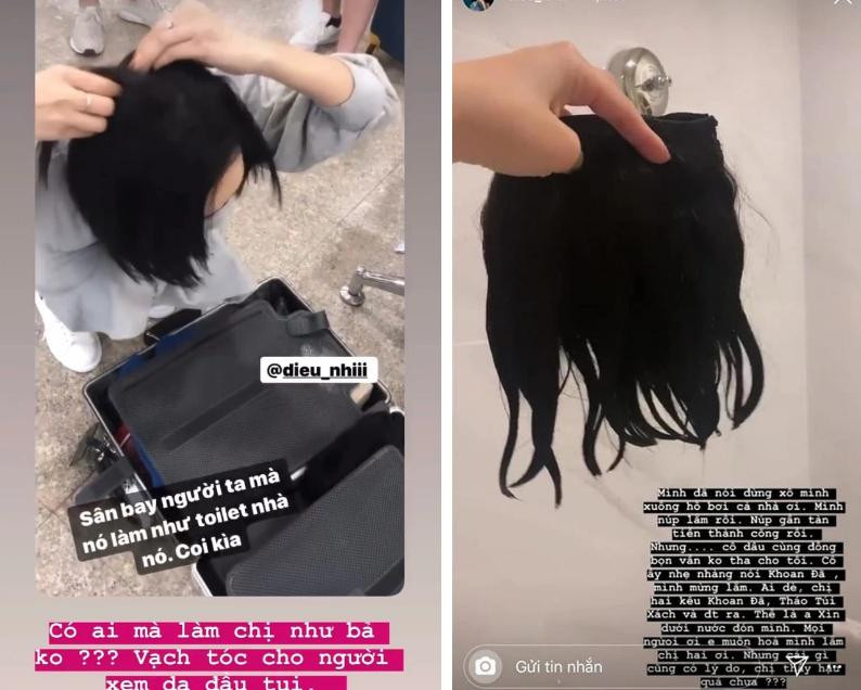 Diệu Nhi cũng là diễn viên từng muốn "độn thổ" vì bị bóc mẽ chiêu xài tóc giả để làm dày tóc, che mảng hói.