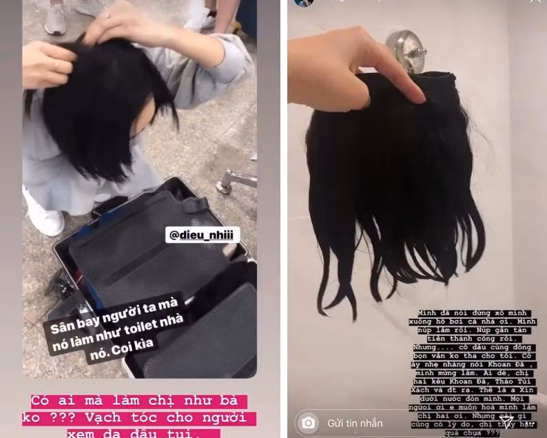 Diệu Nhi cũng là diễn viên từng muốn "độn thổ" vì bị bóc mẽ chiêu xài tóc giả để làm dày tóc, che mảng hói.