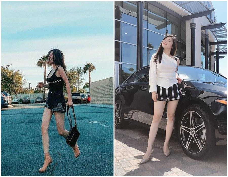 Mix trang phục phù hợp, biết chọn điểm nhấn đã giúp vóc dáng Hương Tràm trở nên thanh thoát, cao ráo hơn rất nhiều.