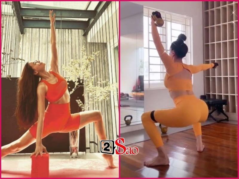 ...với bộ đồ tập được Hồ Ngọc Hà lăng xê suốt thời gian gần đây.