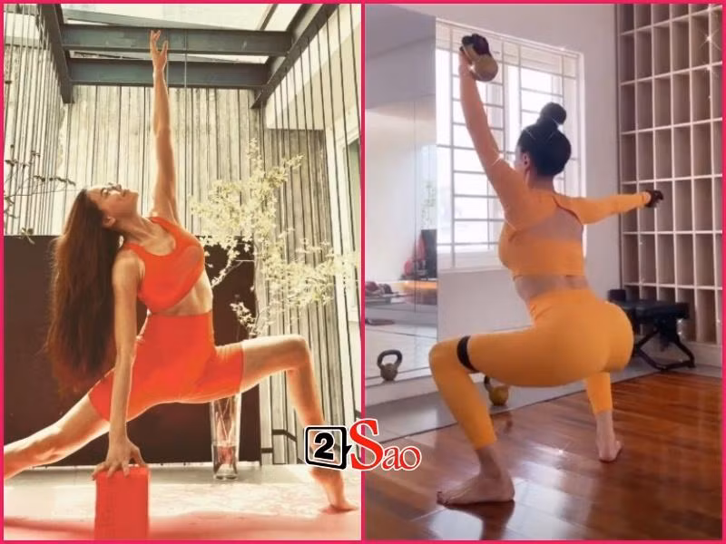 ...với bộ đồ tập được Hồ Ngọc Hà lăng xê suốt thời gian gần đây.