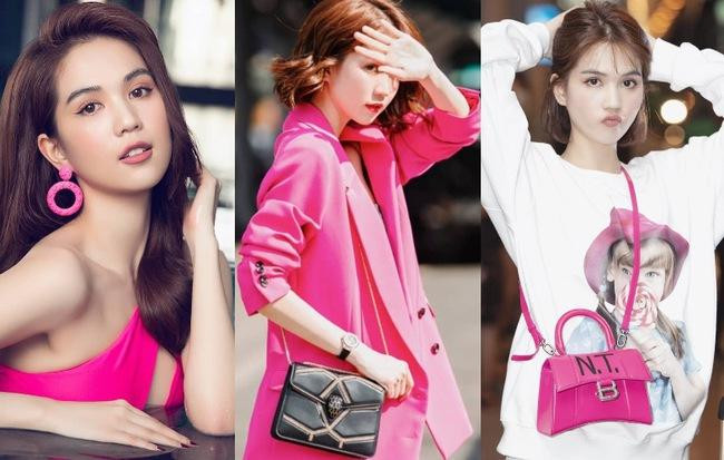 br/> Từ trước đến nay, netizen được biết đến Ngọc Trinh là một "yêu nữ nghiện" màu hồng khi cô luôn dành tình yêu cho bất kể item thời trang nào có gam màu này.