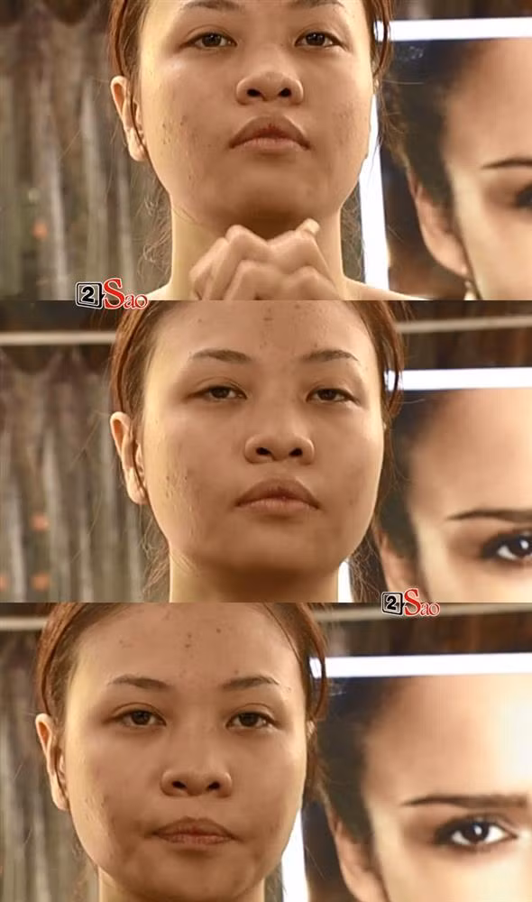 Đàm Thu Trang của 11 năm trước sở hữu làn da ngăm, chi chít mụn, thần thái cũng chưa thực sự cuốn hút.