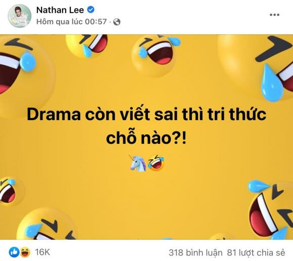 Xuan Lan viet sai chinh ta, Nathan Lee mia mai: 