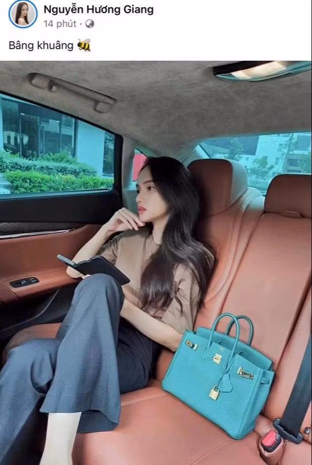 Huong Giang tha dang trong xe hop cuc sang, nhin Le Quyen chan han!