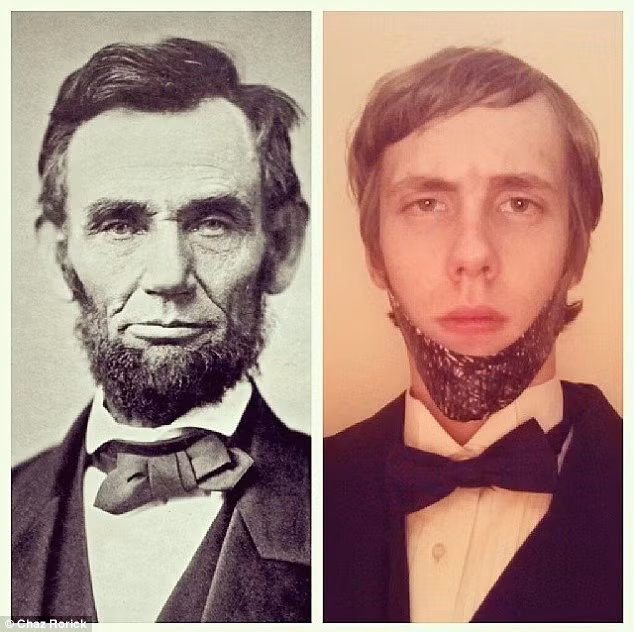 Còn đây là phiên bản thời trai trẻ của cựu Tổng thống Abraham Lincoln...