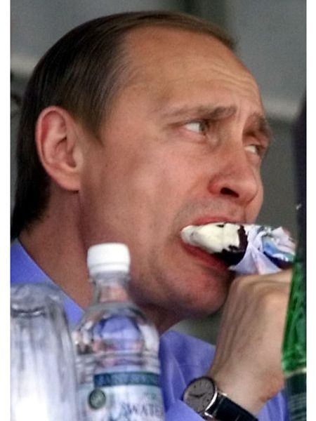 Ít tai ngờ “Người hùng nước Nga”, Tổng thống Vladimir Putin lại nghiện kem.