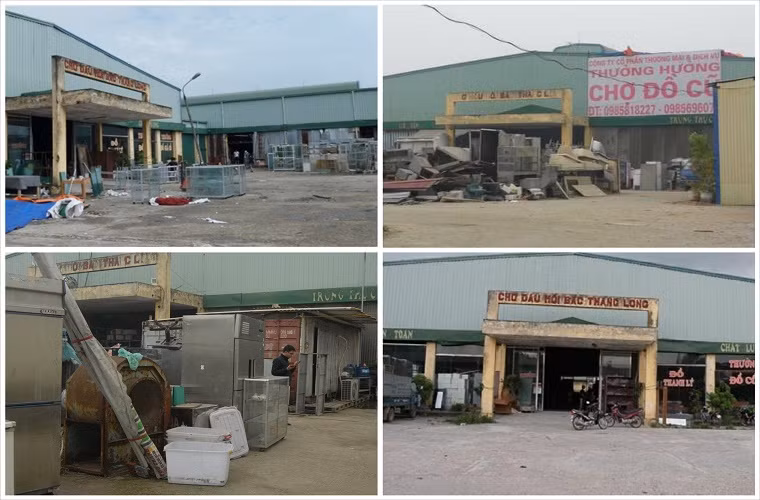 Chợ đồ cũ Thưởng Thưởng rộng 20.000 m2 ở Đông Anh - Hà Nội được biết đến vì đủ các mặt hàng nội thất, gia dụng, đồ kinh doanh nhà hàng...