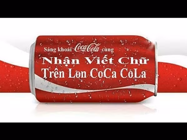 Các trang web mở dịch vụ viết tên lên lon Coca-cola "ảo".