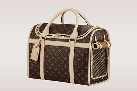 Các đại gia sẵn sàng chi tiền tỷ để mang lại sự thoải mái cho "con cưng" của mình: chiếc túi đựng chó con này có vẻ ngoài sang trọng không khác một chiếc túi thời trang của các quý bà nhưng có kèm theo lỗ cho cún cưng dễ thở. Chỉ có điều mức giá của nó chẳng mấy “dễ thở” khi lên tới 2.340 USD.