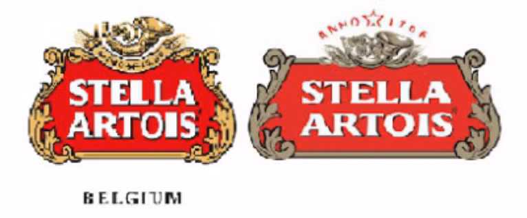 1. Stella Artois (năm sử dụng logo lần đầu tiên: 1366, năm thành lập: 1366, doanh thu công ty mẹ: 43,2 tỷ USD, lĩnh vực: nước giải khát). Nguồn gốc của thương hiệu bia Stella Artois xuất phát từ năm 1366 khi nhà máy ủ bia Dan Hoom được thành lập tại Leuve, Bỉ. Năm 1708, chuyên gia nấu bia Sebastian Artois đã mua nhà máy này và đặt lại tên theo tên của ông. Chữ “Stella”, trong tiếng Latinh có nghĩa là “ngôi sao” và được thêm vào tên thương hiệu cho đến khi công ty giới thiệu bia theo mùa đầu tiên, “Christmas Star” năm 1926. Mặc dù đã trải qua hơn 100 năm phát triển, hình ảnh chiếc tù và trên logo vẫn không thay đổi. Stella Artois là thương hiệu bia Bỉ bán chạy nhất thế giới.
