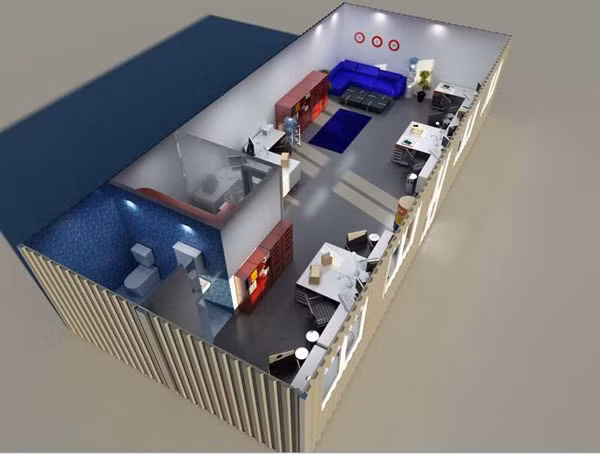 Ngoài ra, phần nội thất tối tiểu gồm: tủ lạnh, bàn ăn, bàn làm việc, salon, ti vi treo tường, bình nóng lạnh…