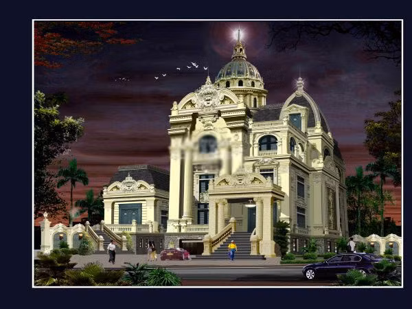 Hiện tại, đây là một trong những lâu đài kiểu mới nhất Hải Phòng. Chủ nhân là một người kỹ tính nên yêu cầu phong cách kiến trúc của lâu đài này phải đặc biệt và chưa từng có. Với các chi tiết hình khối cầu kì, tinh xảo theo phong cách kiến trúc Pháp cổ điển được thực hiện bởi bàn tay của những người thợ tài hoa; Hệ thống cột, hoa văn chi tiết, mái vòm ... mang theo vẻ đẹp sang trọng, cầu kì và hoa mỹ, lâu đài tạo nên sự cân đối hài hòa, thu hút ấn tượng người xem ngay từ lần đầu tiên.