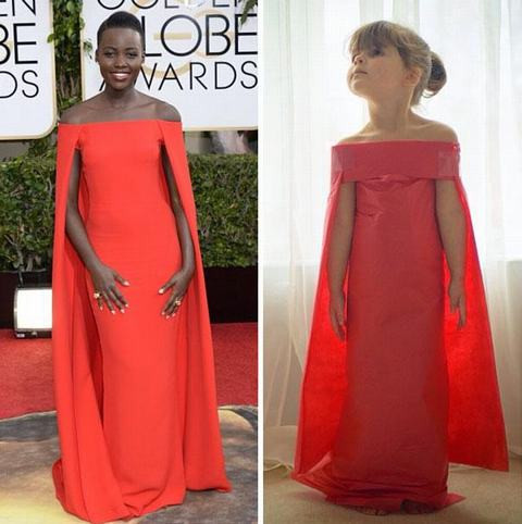 Angie chia sẻ: "Thực tế, con bé chỉ mặc chúng khoảng 5 - 10 phút mỗi bộ mà thôi. Nhưng với tôi điều đó không quan trọng. Quan trọng là con bé cảm thấy vui và với tôi, được chứng kiến con gái ngày một lớn khôn, xinh đẹp mới là điều hạnh phúc nhất".