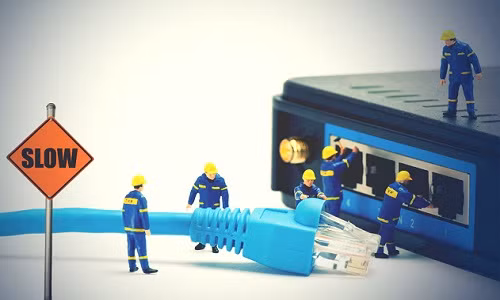  2. Cải thiện tốc độ internet Bước 1: Nếu mạng chậm, bạn nên kiểm tra kết nối giữa máy và mạng internet. Sau đó, khởi động lại morden (router phát wifi). Nếu mạng wifi chậm, bạn kiểm tra vị trí đặt router có bị cản trở hoặc quá xa thiết bị dùng internet hay không, tránh đặt bộ phát gần vật dụng dễ gây nhiễu sóng (điện thoại, lò vi sóng).