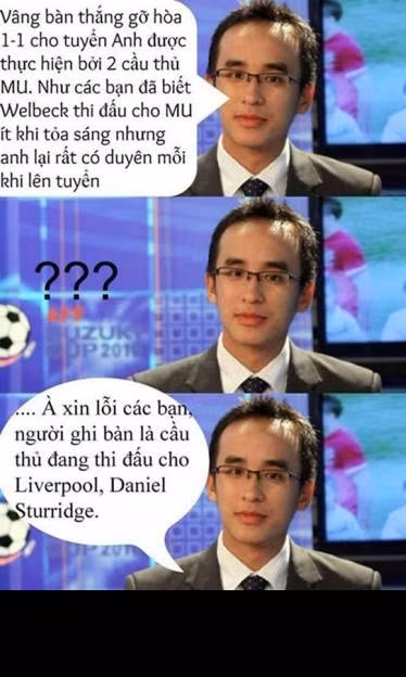 Dường như BLV Khắc Cường thường rất có hứng mắc lỗi mỗi khi ĐT Italy thi đấu. Trong trận Italy gặp Anh tại vòng bảng, BLV Khắc Cường có sự nhầm lẫn giữa người ghi bàn cho ĐT Anh.