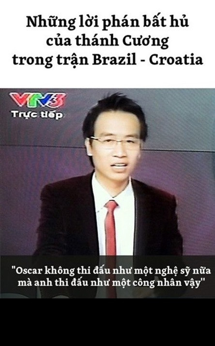 Để miêu tả về một cầu thủ, BLV Biên Cương miêu tả anh ta như một thợ xây.