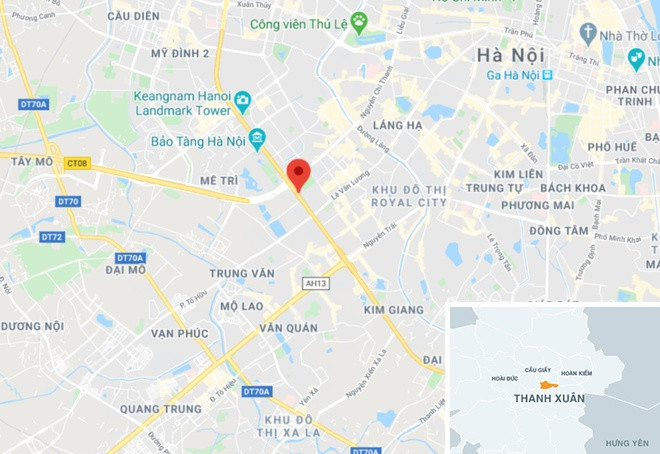 Duong tren cao un tac keo dai vi xe taxi mat lai lat ngua-Hinh-3