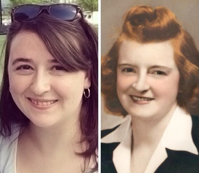 "Tôi bên trái, bà tôi bên phải". 