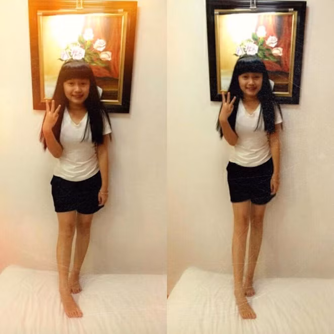 Sở hữu ngoại hình nhỏ nhắn, nên Kiều Anh thường bị trêu chọc là "nấm lùn". Cô bạn không hề mặc cảm hay tự tin bản thân, nữ sinh 9X nói: "Dù ngoại hình thấp bé nhưng chưa bao giờ em tự ti. Em không ngần ngại khi đứng chụp hình cùng các bạn cao ráo khác. Ở lớp, em được bạn bè, thầy cô yêu mến vì tính tình hòa đồng, dễ gần". Kiều Anh cho biết thêm, ngoại hình cô thấp bé là do di truyền, không mắc một căn bệnh gì. Ảnh: NVCC.