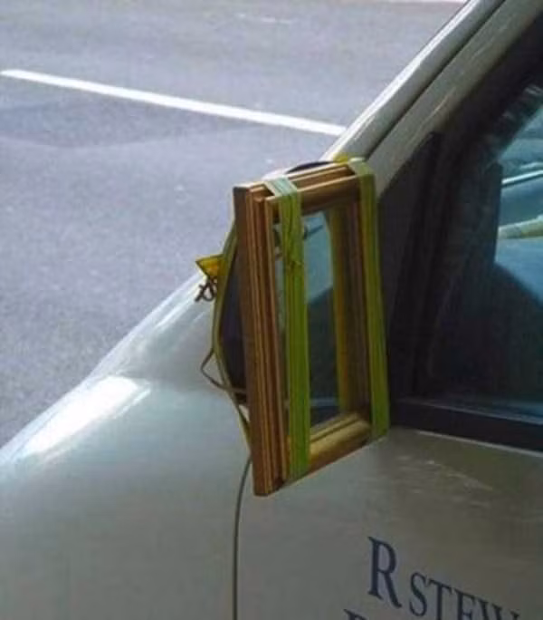 Cố định gương xe tự chế.