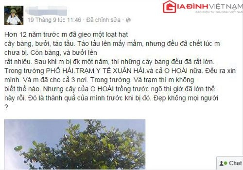 Phạm Sỹ Long chia sẻ trên Facebook cá nhân.