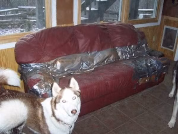 Chắp vá chiếc ghế hỏng.