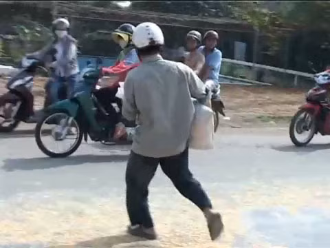 Thay vì hốt giùm, người đàn ông này lại lấy 1 bao ngô đầy.