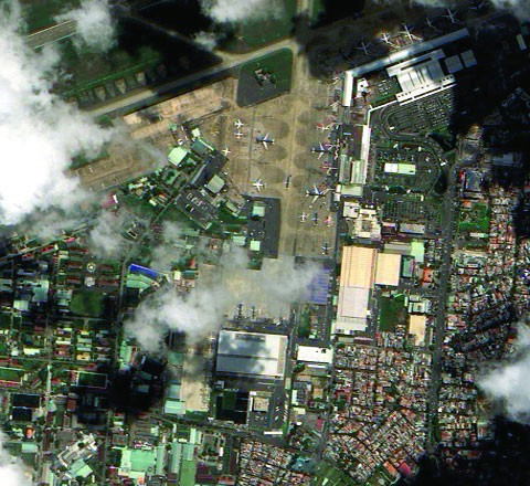 Hình ảnh vệ tinh chụp được.