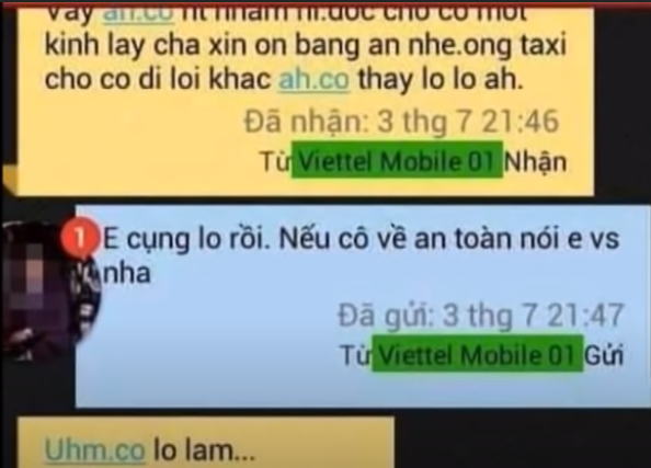 Trên đường đi về hai người có nhắn tin với nhau, những sau đó ít phút thì thấy Oanh không nhắn tin trả lời, anh Tuấn gọi thì chị Oanh không nghe máy và sau đó không liên lạc được. Đến sáng 4/7/2016, một số cán bộ coi thi của trường Đại học Sư phạm Huế gọi điện, nhắn tin cho chị Oanh để về nhưng không liên lạc được, đến chiều tối cũng không thấy tin tức gì nên nhà trường đã trình báo với cơ quan Công an.