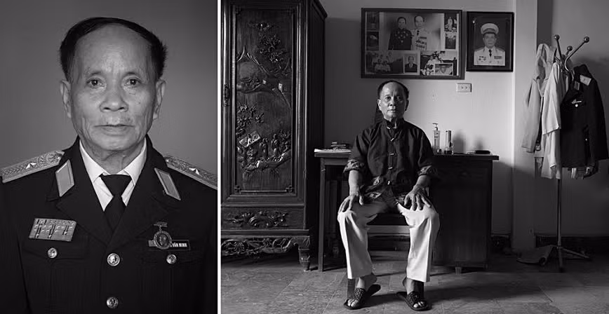 Thiếu tướng Nguyễn Văn Minh, nguyên Tư lệnh Quân đoàn 29 tại nhà riêng. Nhà riêng của một vị tướng giản dị và đơn sơ.