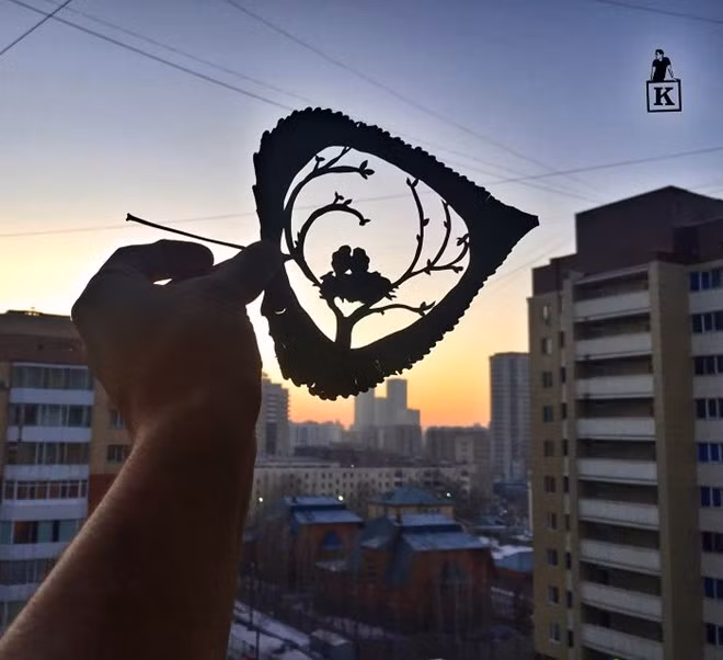 Tạo hình tình yêu của hai chú chim được dân mạng thế giới khen ngợi.