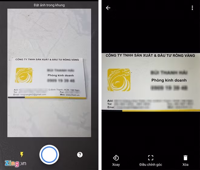 Công cụ này còn giúp người dùng số hóa tài liệu, giấy tờ, CMND… thành hình ảnh để tiện việc lưu trữ.