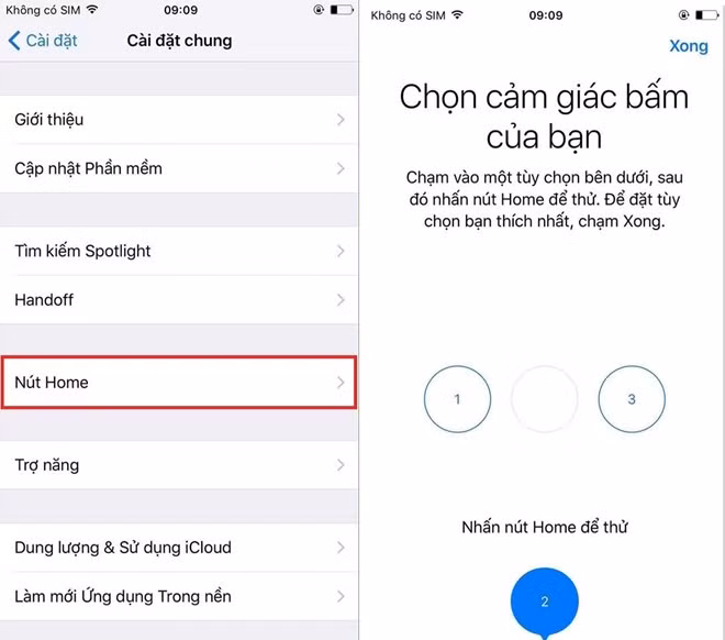  Vấn đề với nút Home: Khi sử dụng nút Home cảm ứng, người dùng đôi lúc sẽ cảm thấy khó chịu vì nó quá nhạy hoặc quá cứng.Chính vì thế, thao tác khi trở về màn hình chủ hoặc kích hoạt giao diện đa nhiệm sẽ dễ bị nhầm lẫn với nhau. Chỉ cần thiết lập điều chỉnh độ nhạy phím Home Force Touch bằng cách vào Settings (cài đặt) > General (chung), kéo xuống, chọn mục Home. Tại đây, sẽ có 3 mức độ nhạy của nút Home để người dùng lựa chọn.