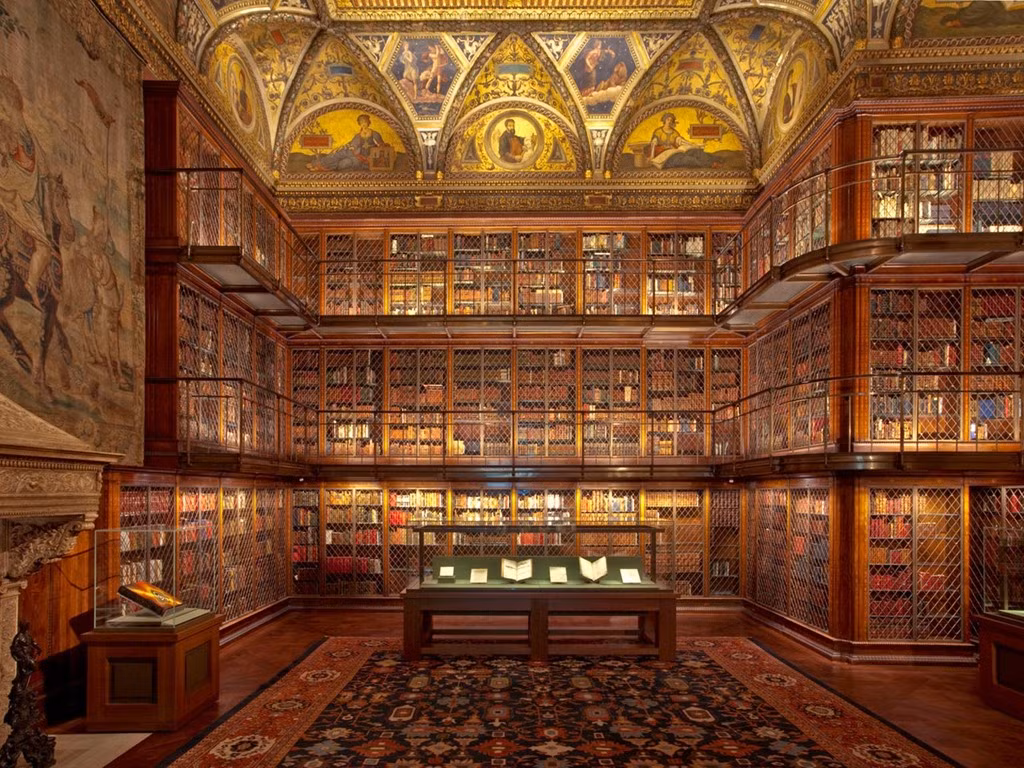 Bảo tàng và thư viện The Morgan, New York, được thành lập từ đầu thế kỷ 20, nơi lưu giữ bản thảo của các văn hào như Walter Scott, Honoré de Balzac, tác phẩm của cac danh họa Leonardo da Vinci, Michelangelo, Raphael, Rembrandt, Rubens, Gainsborough, Dürer, Picasso... Ảnh: The Morgan.