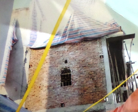 Căn nhà xây không phép của gia đình ông Thực.