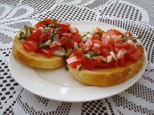 Bánh Bruschetta kiểu Ý
