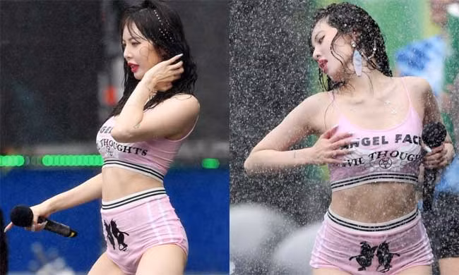 Huyna vốn là nữ hoàng gợi cảm của showbiz Hàn nhưng không phải mọi lựa chọn trang phục của cô đều được lòng dư luận.