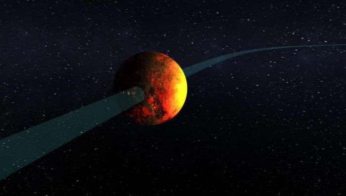 Kepler-10b được phát hiện vào năm 2011 bởi kính thiên văn Kepler và khóa thủy triều với ngôi sao chủ của nó, do đó cũng xảy ra hiện tương mưa sắt lỏng. Bề mặt của hành tinh này được bao phủ bởi lớp nham thạch nóng hơn nhiều so với nham thạch trên Trái Đất.