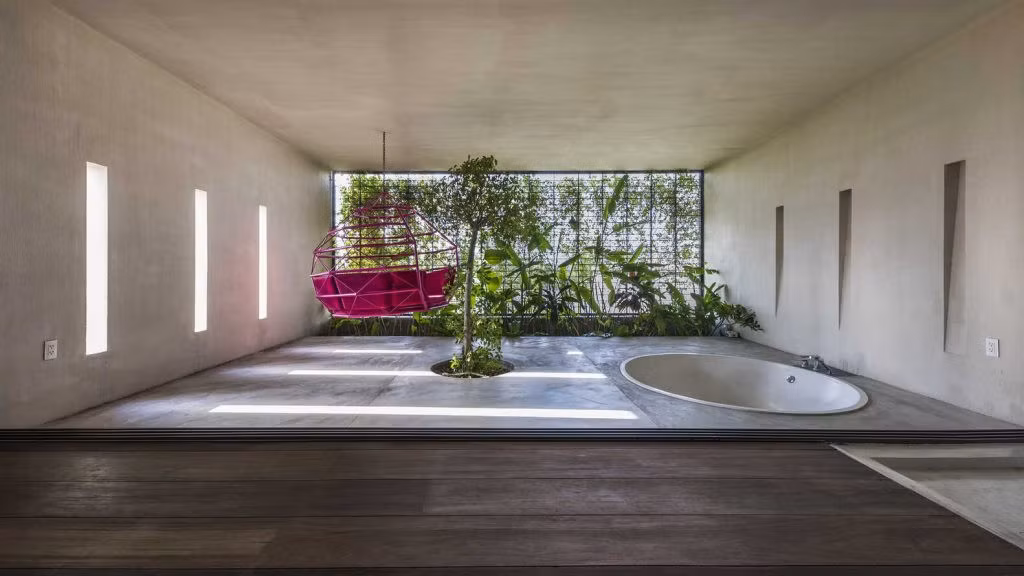 Ngoi nha nhu duoc tac tu khoi be tong khong lo, be boi dieu hoa mat lanh-Hinh-7