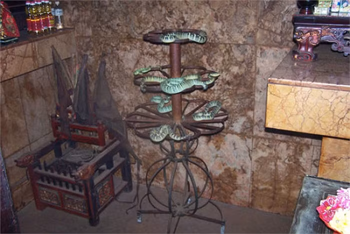 Loài Viper thích ăn trứng gà, nên trứng là thứ được dâng cúng rất nhiều trong đền.