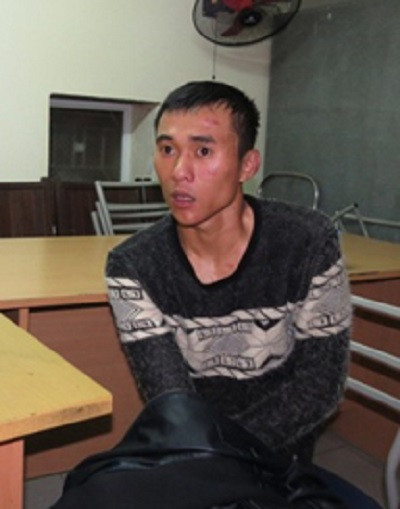 Đối tượng Trọng tại cơ quan điều tra.