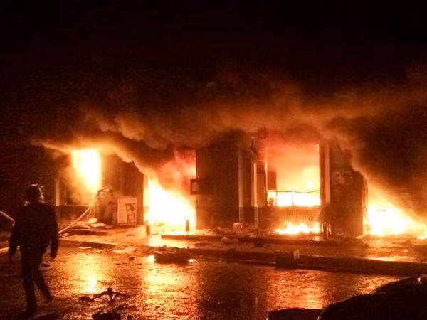 Hiện trường vụ cháy.
