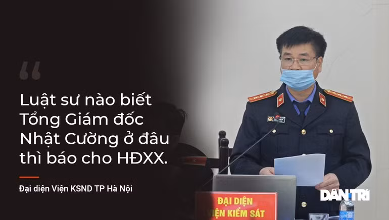 Đại diện Viện kiểm sát đối đáp trước luận điểm của các luật sư rằng trách nhiệm dân sự trong vụ án này thuộc về đối tượng đang bị truy nã quốc tế Bùi Quang Huy.
