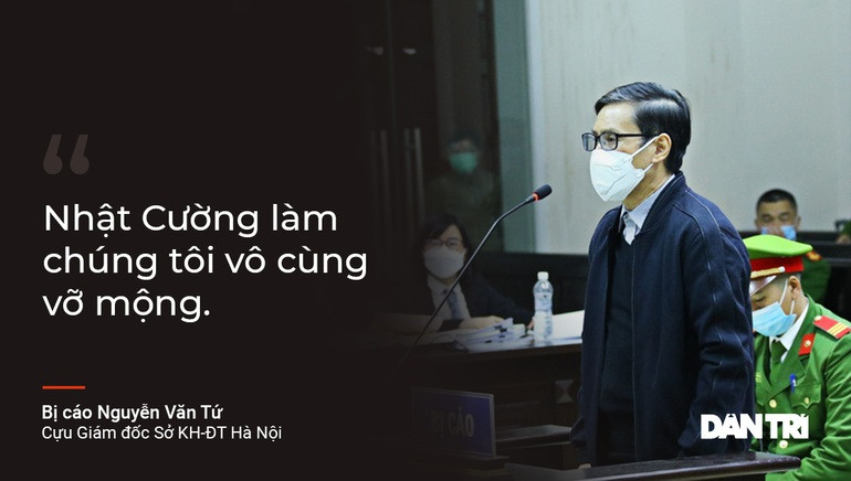 Bị cáo Nguyễn Văn Tứ trình bày về việc Công ty Nhật Cường "bán thầu" sau khi trúng thầu.