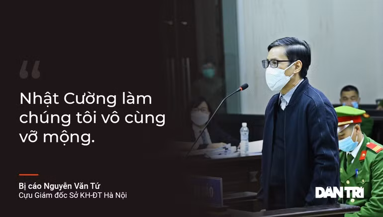 Bị cáo Nguyễn Văn Tứ trình bày về việc Công ty Nhật Cường "bán thầu" sau khi trúng thầu.