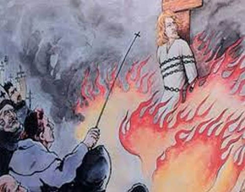 14. Thiêu sống: Thiêu sống chủ yếu được thực hiện tại Rome, Akragas ở Sicily, Ý, Anh và một số vùng Bắc Mỹ.